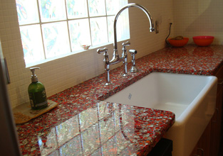 Eco Friendly Countertops Arizona, How To Install Recycled Glass Countertops