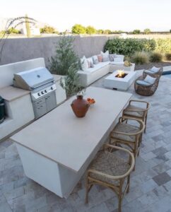 Squak Mountain light weight concrete countertop in Latte