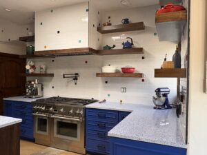 Icestone Countertops with Red Rock Tileworks and Bedrock Industries Backsplash