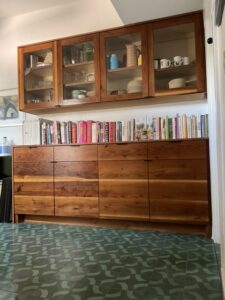 Salvaged redwood custom cabinets